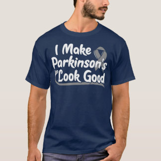 Gift for Parkinson Disease Patients Grey Ribbon T-Shirt