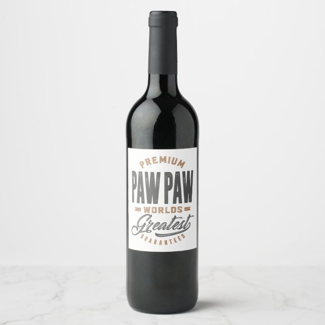 Gift for PawPaw Wine Label (Front)