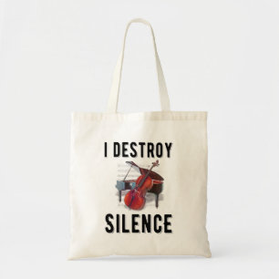 Gift For Pianist, I Destroy Silence Tote Bag