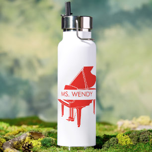 Gift for Piano Teacher Grand Piano Water Bottle