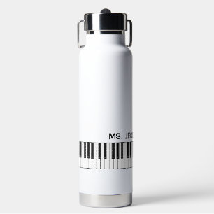 Gift for Piano Teacher Piano Keys Water Bottle