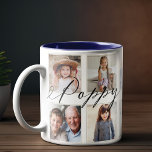 Gift for Poppy | Grandchildren Photo Collage Coffee Mug<br><div class="desc">Send a beautiful personalized gift to your Grandpa (Poppy) that he'll cherish forever. Special personalized grandchildren photo collage mug to display your own special family photos and memories. Our design features a simple 10 photo collage grid design with "Poppy" designed in a beautiful handwritten black script style. Each photo is...</div>