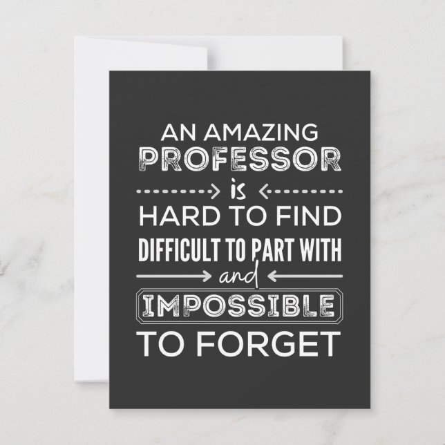 Gift For Professor, Professor Gift Thank You Card (Front)