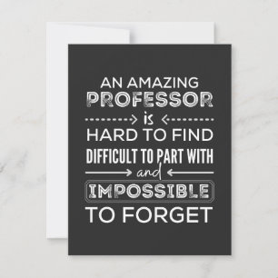 Gift For Professor, Professor Gift Thank You Card