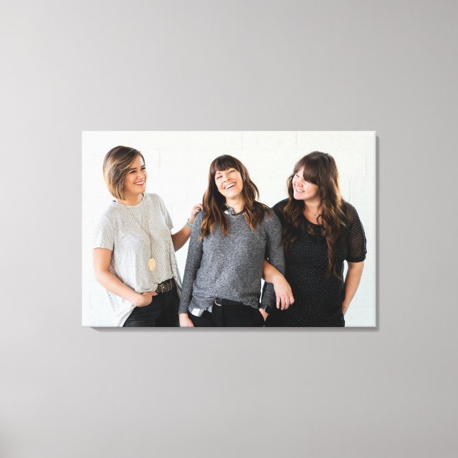 Gift For Sisters Full Photo Keepsake Canvas Print (Front)