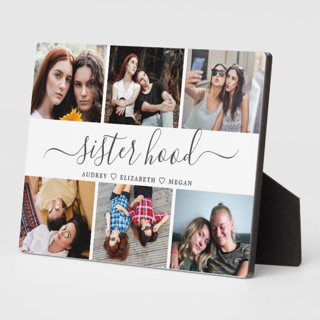 Gift For Sisters Sisterhood Photo Collage Plaque (Side)
