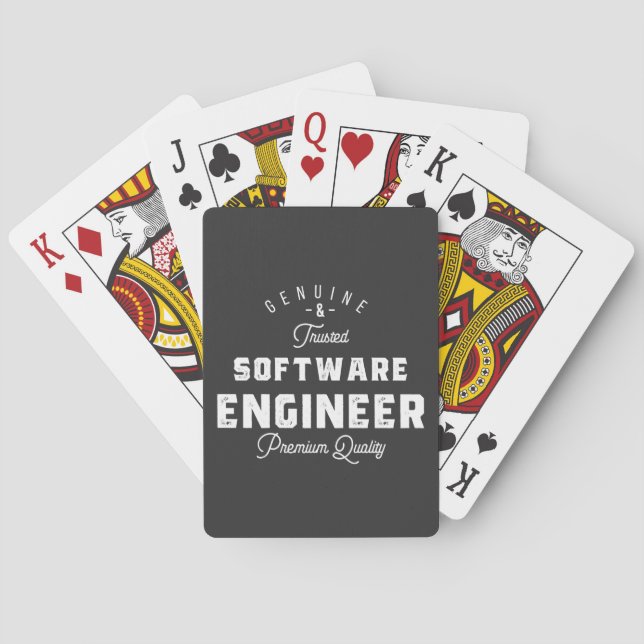 Gift for Software Engineer Playing Cards (Back)