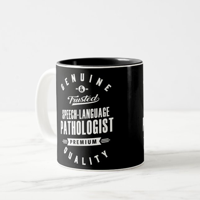 Gift for Speech-Language Pathologist Two-Tone Coffee Mug (Front Left)