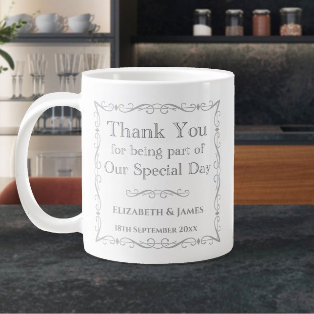 Gift for Wedding Guests Large Coffee Mug (Large Wedding Guests Thank-You Mug)