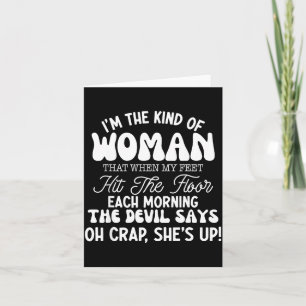 Gift For Women Motivational Quote Confident Woman  Card