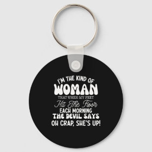 Gift For Women Motivational Quote Confident Woman  Keychain