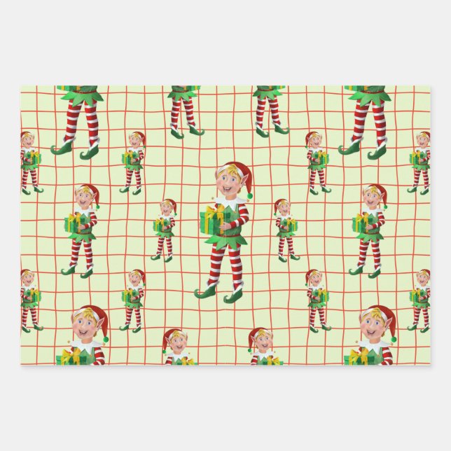 Gift from an Elf Wrapping Paper Sheet (Front)