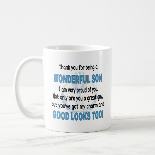   Gift From Father To Son. Wonderful Son Coffee Mug (Left)