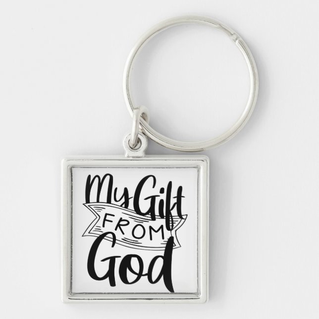 Gift From God Art God Gallery Art Birth Blessing B Keychain (Front)