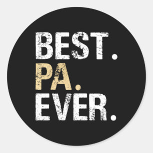 Gift From Granddaughter Grandson Best Pa Classic Round Sticker
