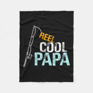 Gift From Granddaughter Grandson Reel Cool Papa Fleece Blanket