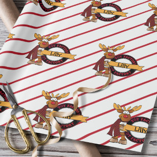 Gift from Santa for Kids Rudolph Cartoon Wrapping Paper