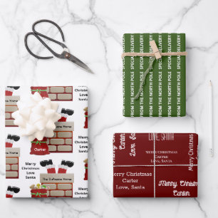Gift From Santa Personalized Wrapping Paper Sheet