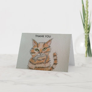 Gift from the Cat - Thank You card