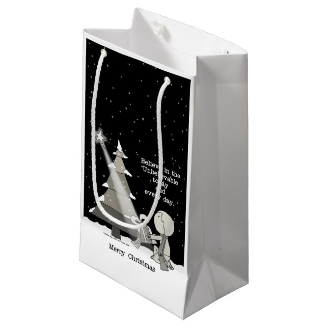 Gift Giver-Merry Christmas Small Gift Bag (Front Angled)