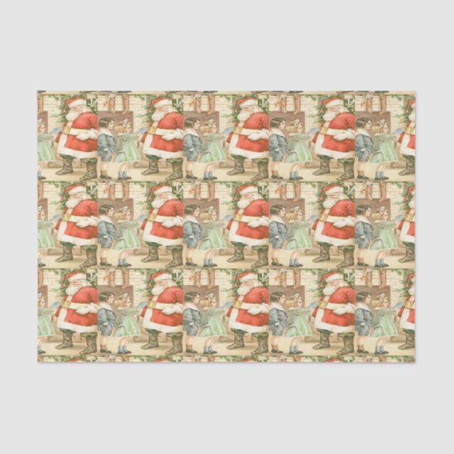 Gift Giving Santa Tissue Paper (Front)