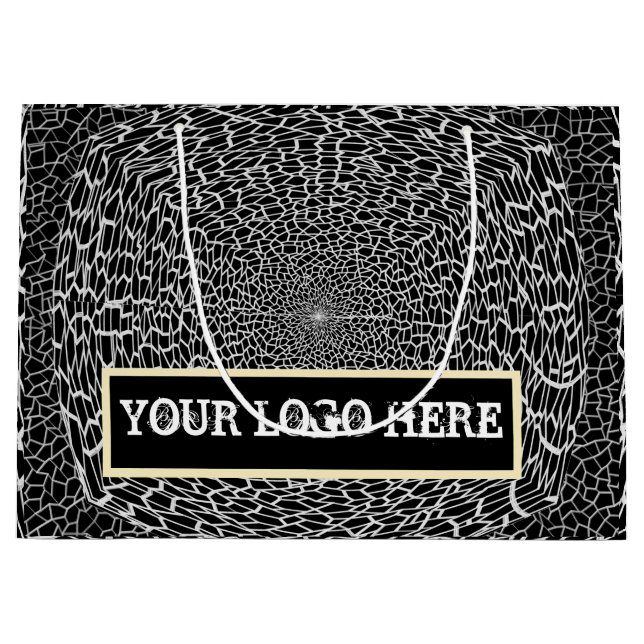 GIFT GOLDEN_ BLACK_SILVER  LARGE GIFT BAG (Front)