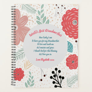 GIFT - Grandma Poems From Grandchildren - CUSTOM Planner