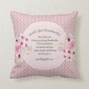 GIFT - Grandma Poems From Grandchildren - CUSTOM Throw Pillow
