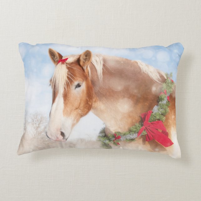 Gift Horse Accent Pillow (Back)