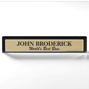 Gift idea!! Custom World's best boss name plate