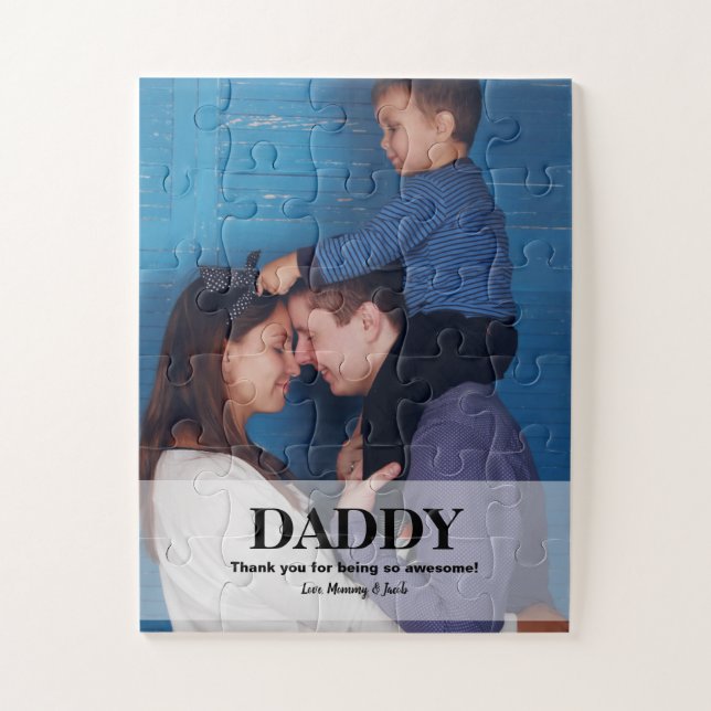 Gift Idea for DAD Personalized Daddy photo  Jigsaw Puzzle (Vertical)