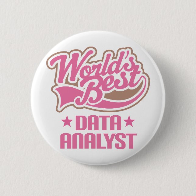 Gift Idea For Data Analyst Women (Worlds Best 2 Inch Round Button (Front)