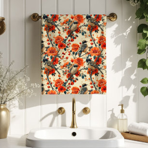 Gift Idea for Grandparents Fall Birds Bath Towel