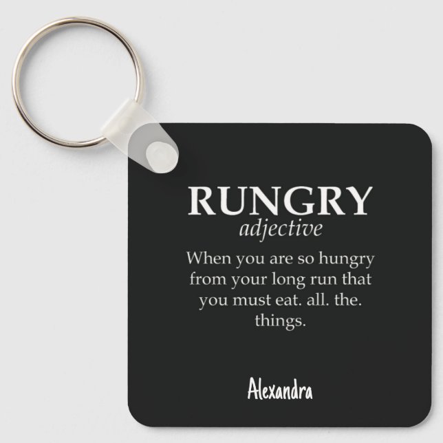 Gift Ideas For Marathon Runners Funny Running  Keychain (Front)