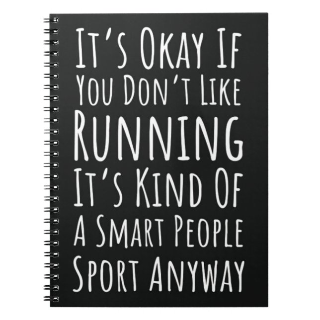 Gift Ideas For Runners Running Simple Fitness Her Notebook (Front)