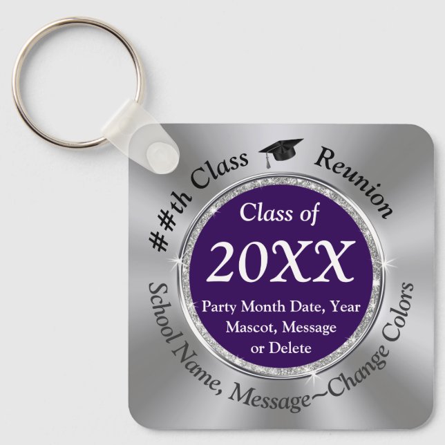 Gift Ideas for School Reunion, CHANGE COLORS, Keychain (Front)