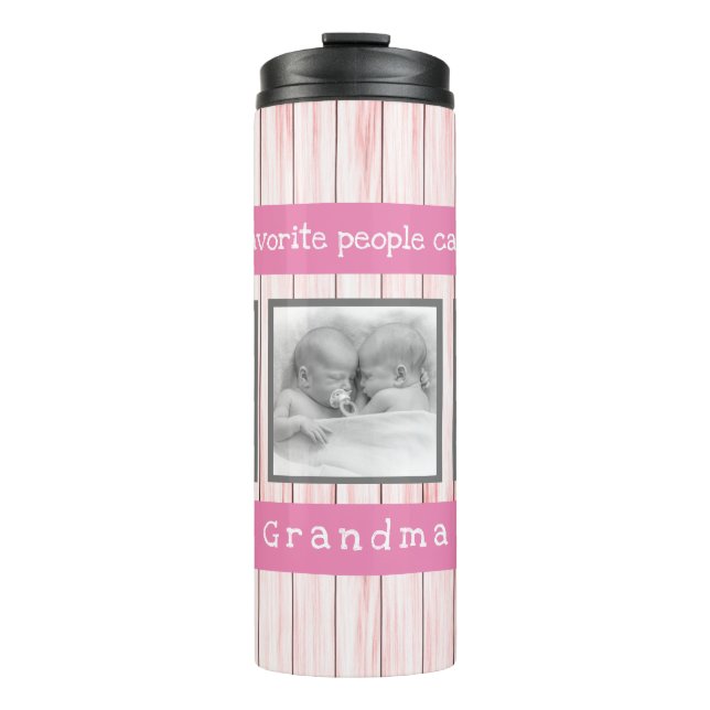 Gift Ideas Grandparents - Personalized Photo Thermal Tumbler (Front)
