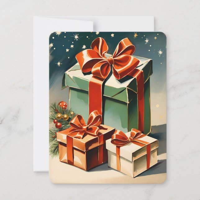gift illustration christmas  holiday card (Front)