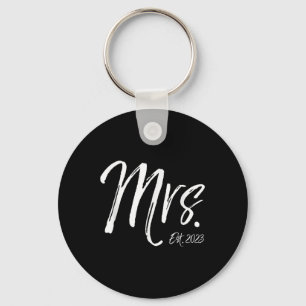Gift Just Married Anniversary Idea Wedding Mrs. Es Keychain
