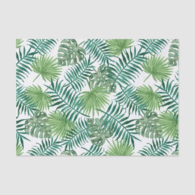 Gift Leaf, plant, palm, green, natural background Tissue Paper (Front)