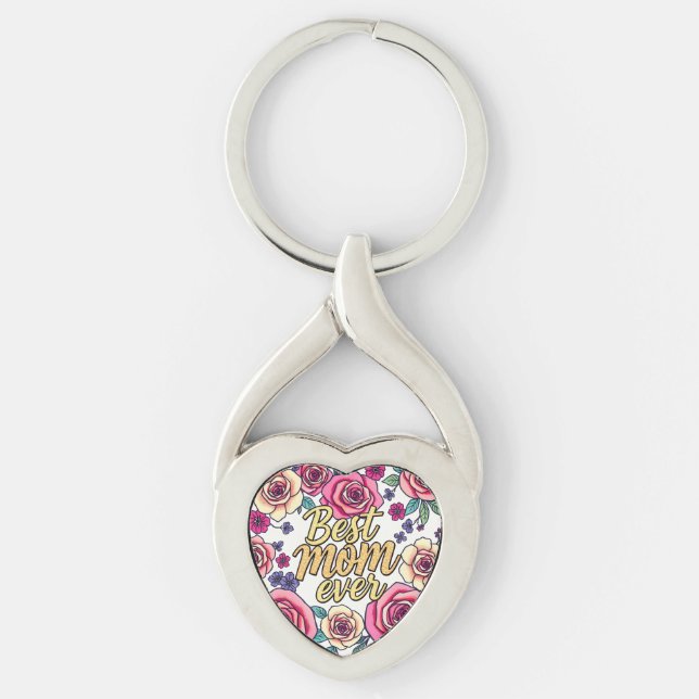Gift Luxury Floral Modern Collection Keychain (Front)