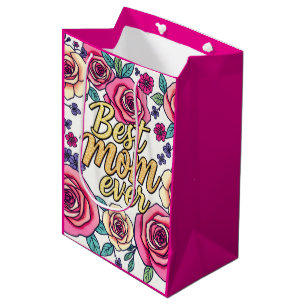 Gift Luxury Floral Modern Collection Medium Gift Bag