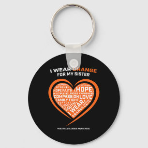 Gift Ms Apparel Orange Sister Multiple Sclerosis A Keychain