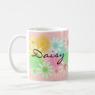 Gift Mug Daisy Personalized Personal Daisy Pattern