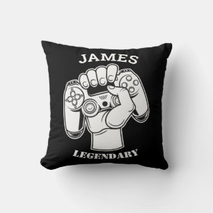 Gift Name Personalized Funny Gaming Geek Birthday Throw Pillow