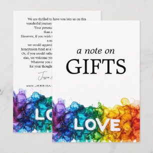 🌈 Gift Note LGBTQ Painted With Love Enclosure Card