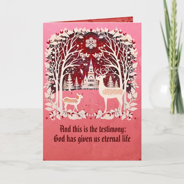 Gift of eternity Beautiful Christmas Holiday Card (Front)