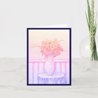 Gift of Flowers - Blue Invitation