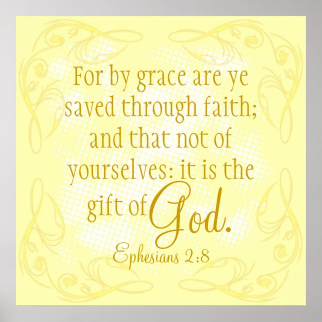 Gift of God bible verse Ephesians Poster (Front)