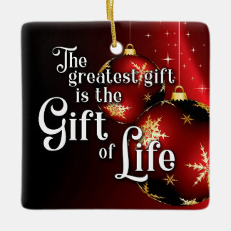 Gift of Life Donate Life Christmas Transplant Ceramic Ornament
